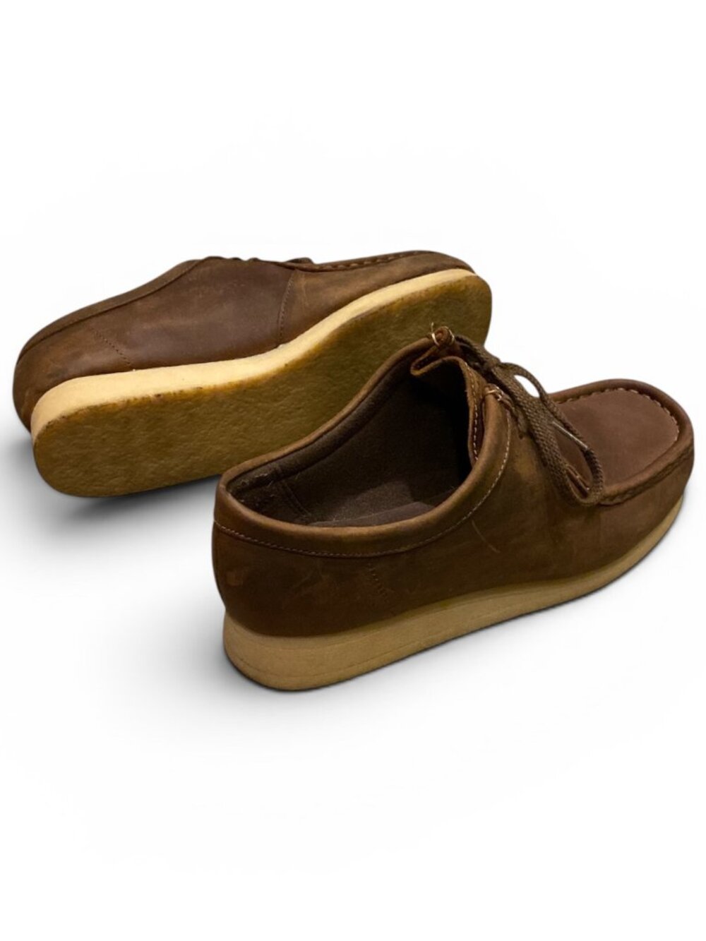 Clarks Padmora Leather Oxfords in Brown Smooth Size 8